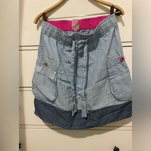 JOULES size 8 colorful straight cotton skirt with pockets